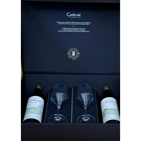 Estojo Godeval Godello 2 garrafas +2 copos